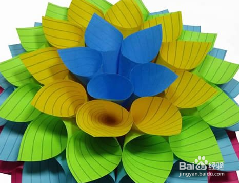 便利贴手工制作立体纸花的做法图解