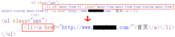 wordpress如何精简导航代码