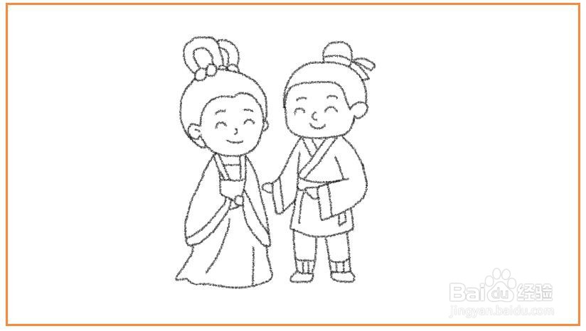 牛郎与织女简笔画