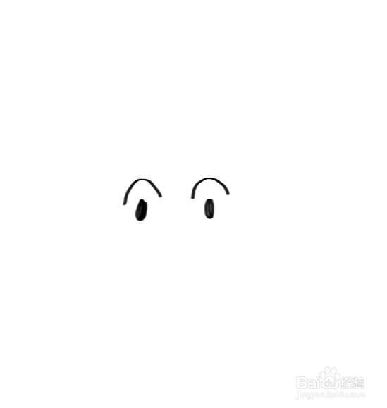 先画一对小眼睛.