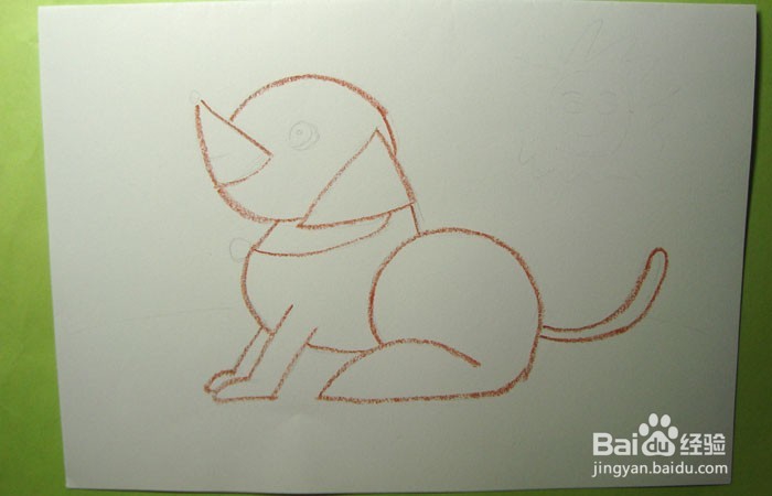 儿童蜡笔画之晒太阳的小泰迪