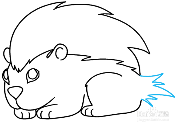 怎么画可爱的豪猪