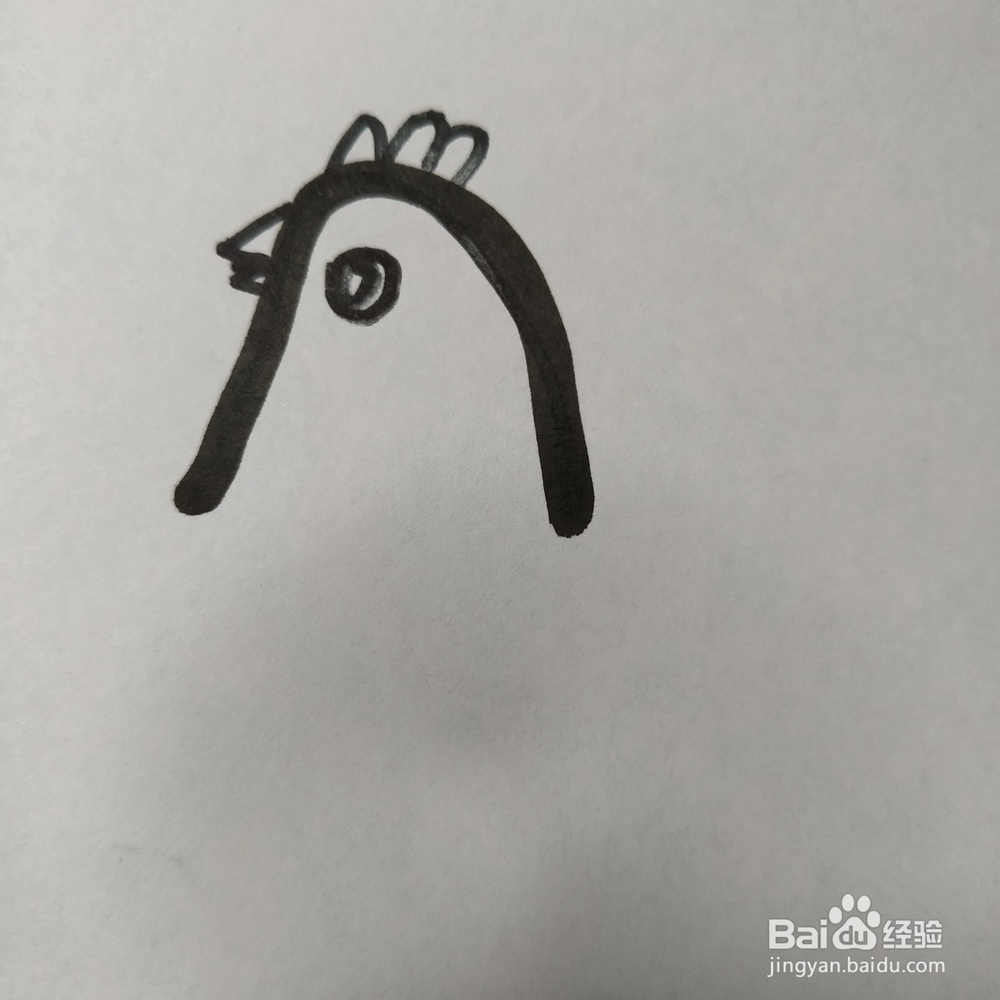 母鸡的简笔画技法(七)