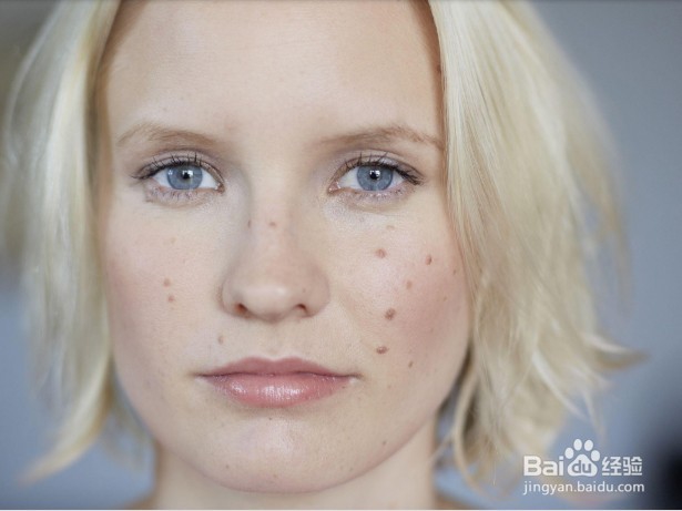 ps中污点修复画笔工具去痘痘，祛斑