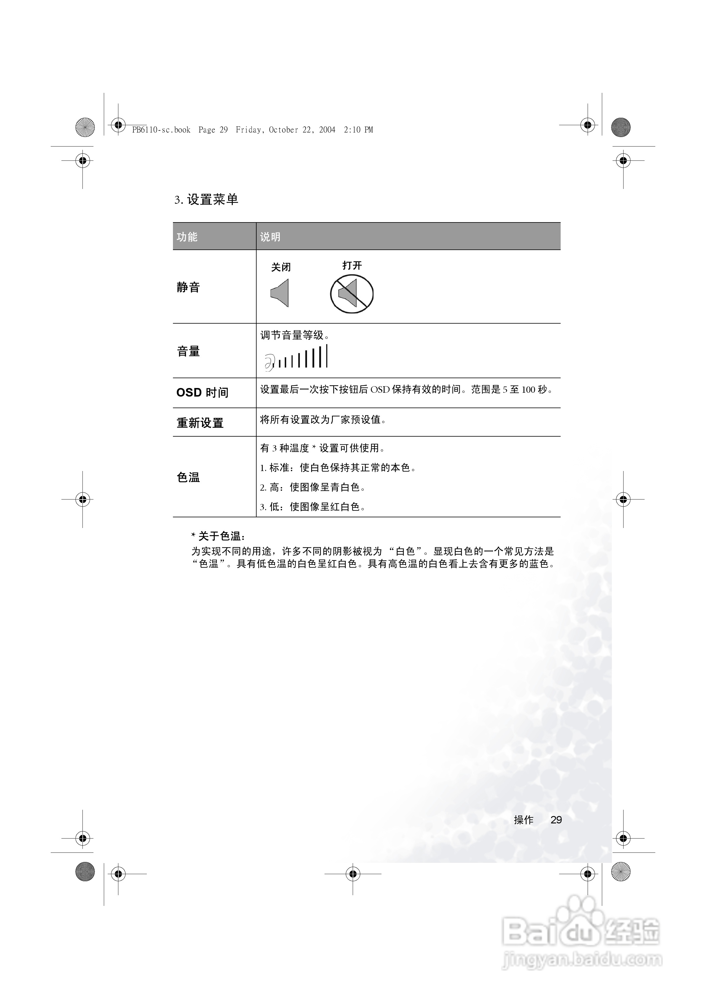 明基PB6115投影机使用说明书:[4]