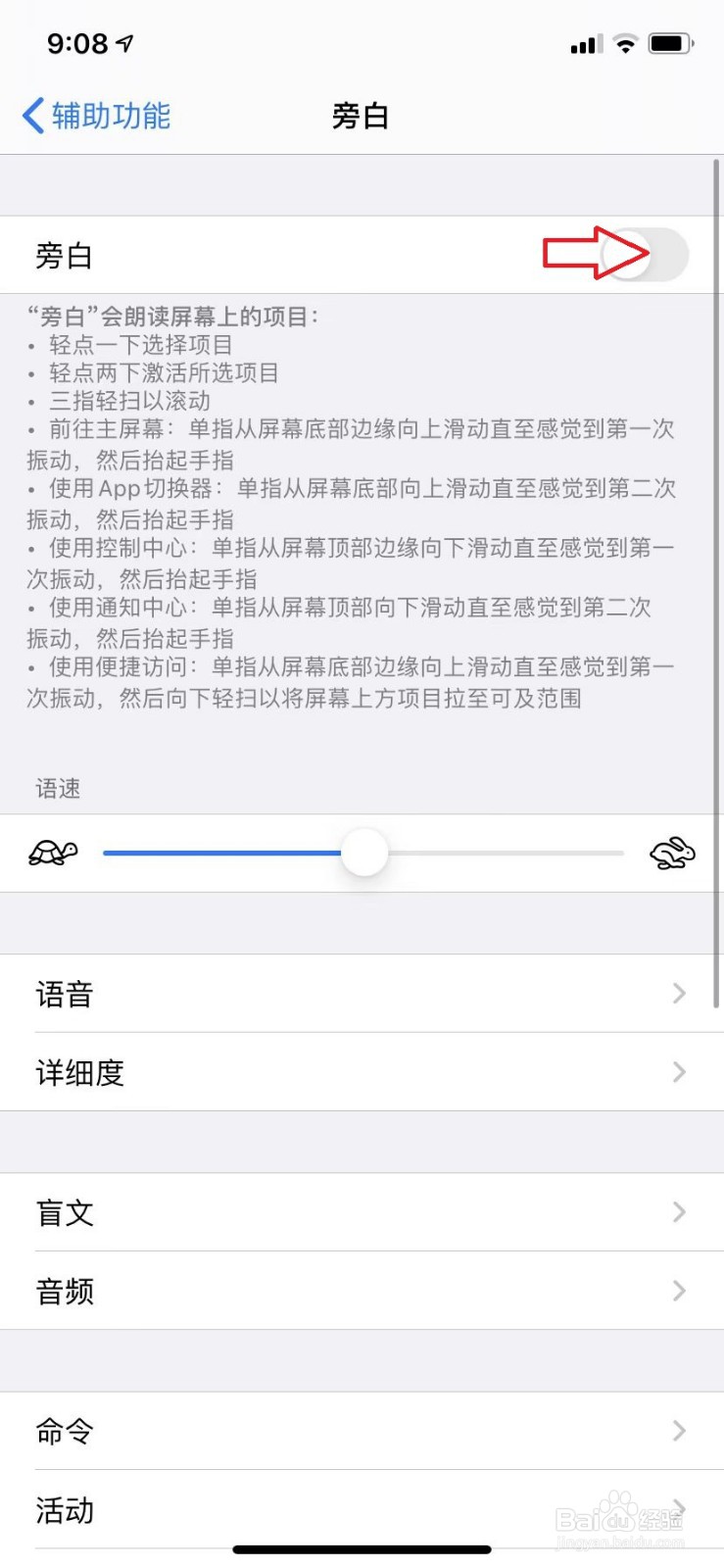 怎么开启苹果手机朗读屏幕功能