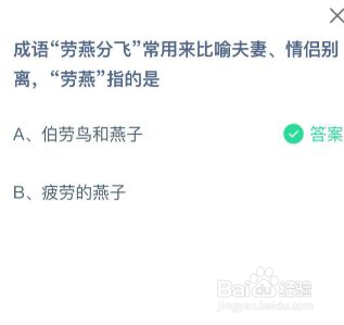 劳燕指的是伯劳鸟和燕子还是疲劳的燕子