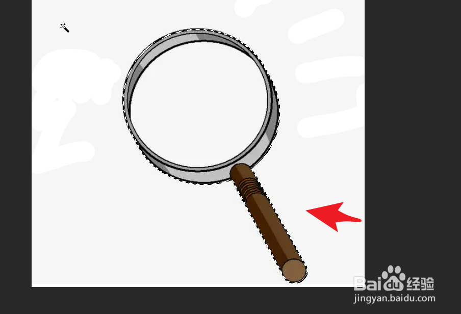 ps怎么做放大镜镜片镂空的彩色蒙版图？