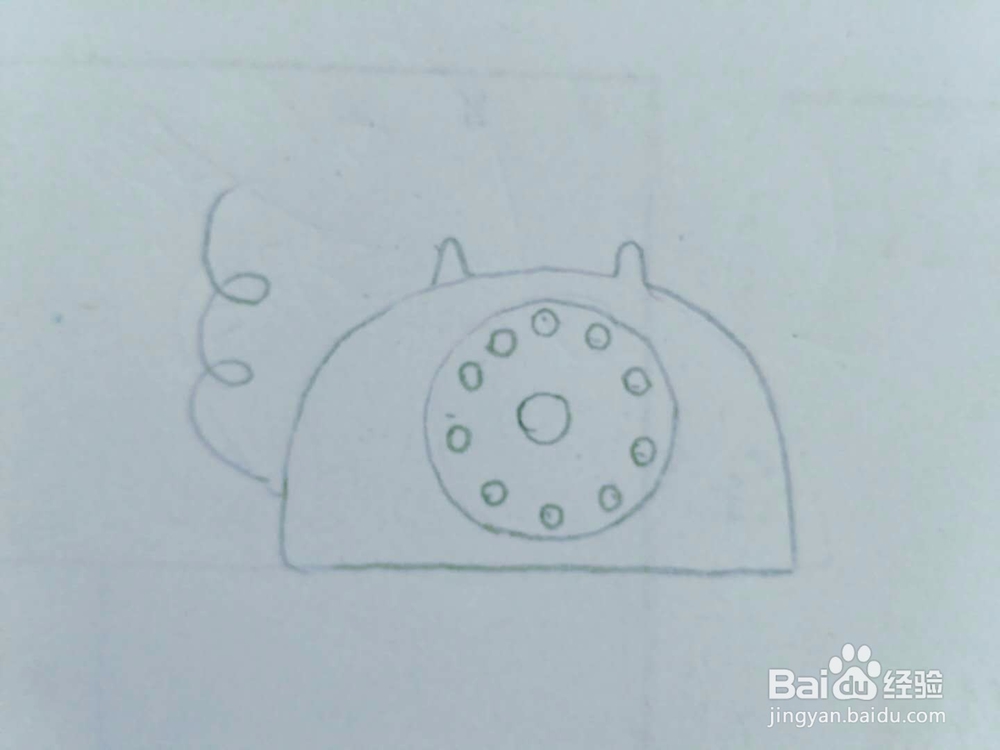 亲子手工简笔画生活用品电话的画法