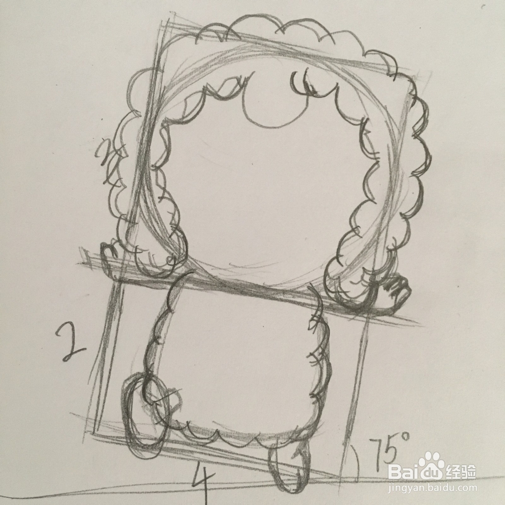 怎么画一个奔跑的喜羊羊简笔画？