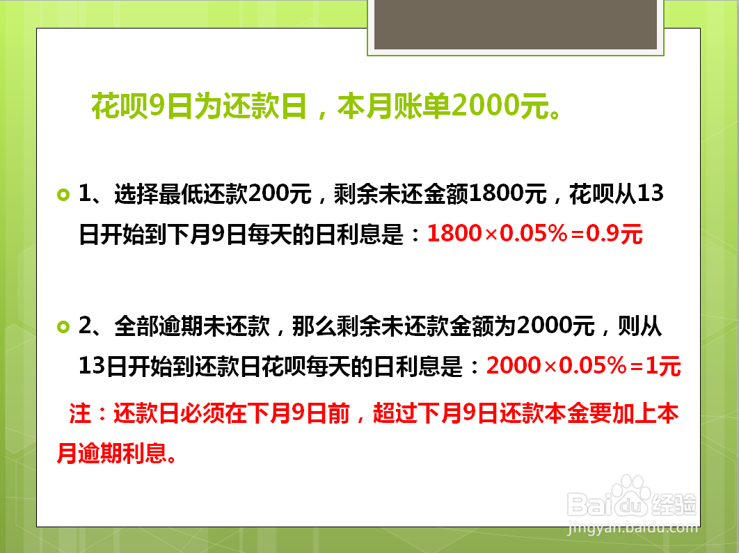 花呗利率0.05%怎么算