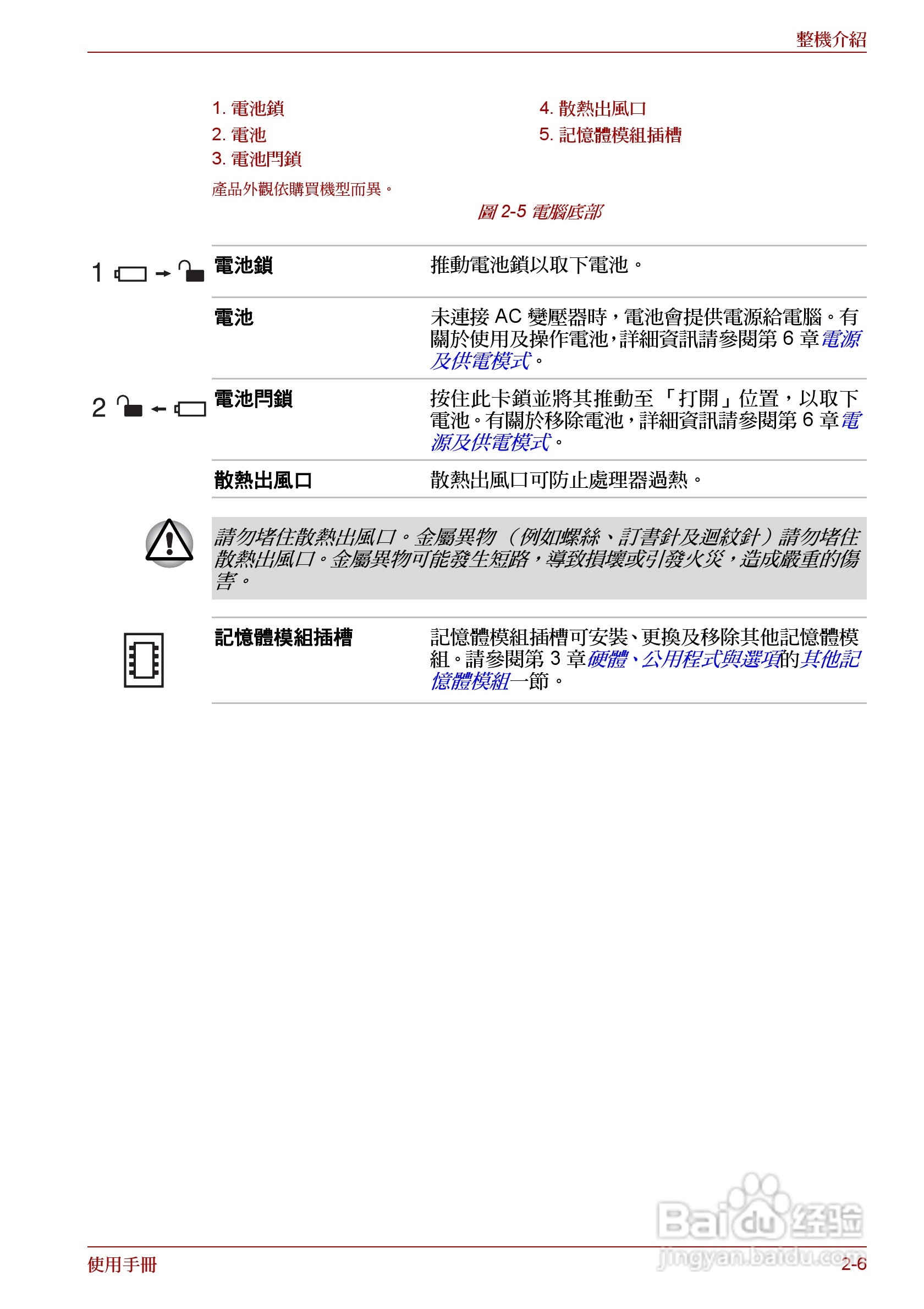 东芝Satellite A660笔记本电脑使用说明书:[5]