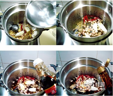 黄豆花生煲猪脚“猪脚面”的做法