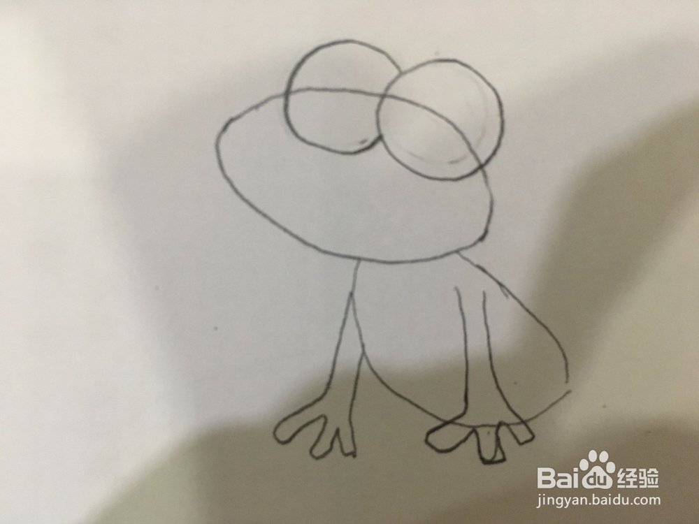 简笔画-画一只可爱的小青蛙