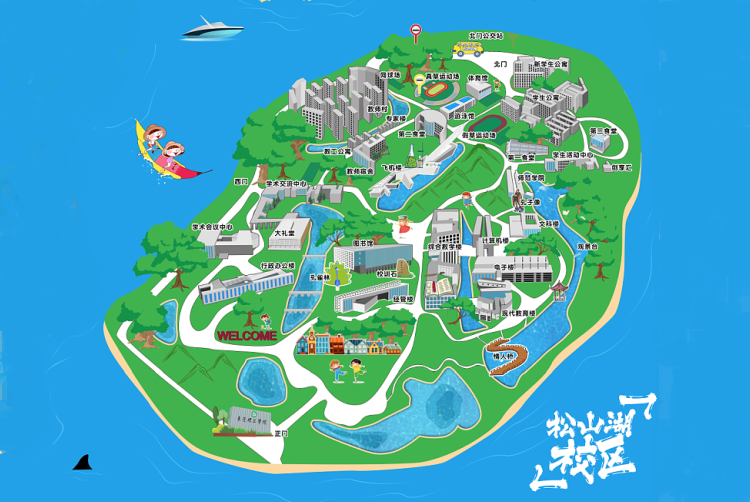 松山湖 东莞理工学院 的三维地图，有吗