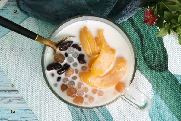 珍珠西米蜜豆椰汁