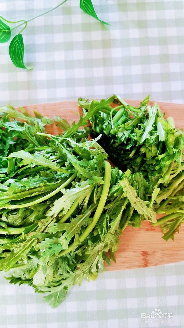 蒜蓉茼蒿的做法