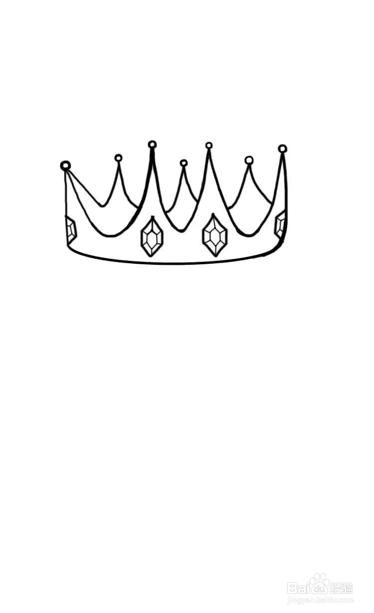 王冠的简笔画 女王图片