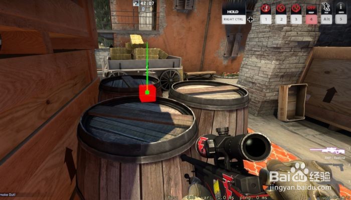 csgo炼狱小镇大坑看A1单向烟怎么扔？