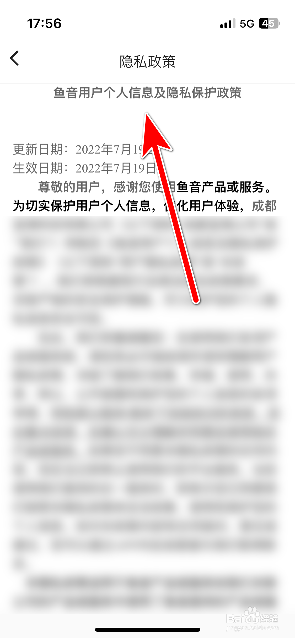 鱼音如何查看隐私政策
