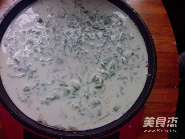 青菜鸡蛋饼的做法