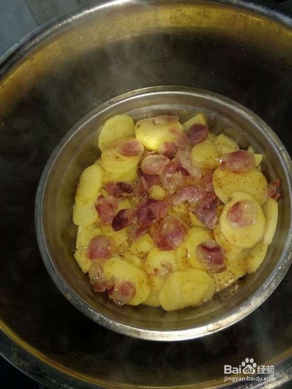 蒸菜——豆皮洋芋蒸香肠