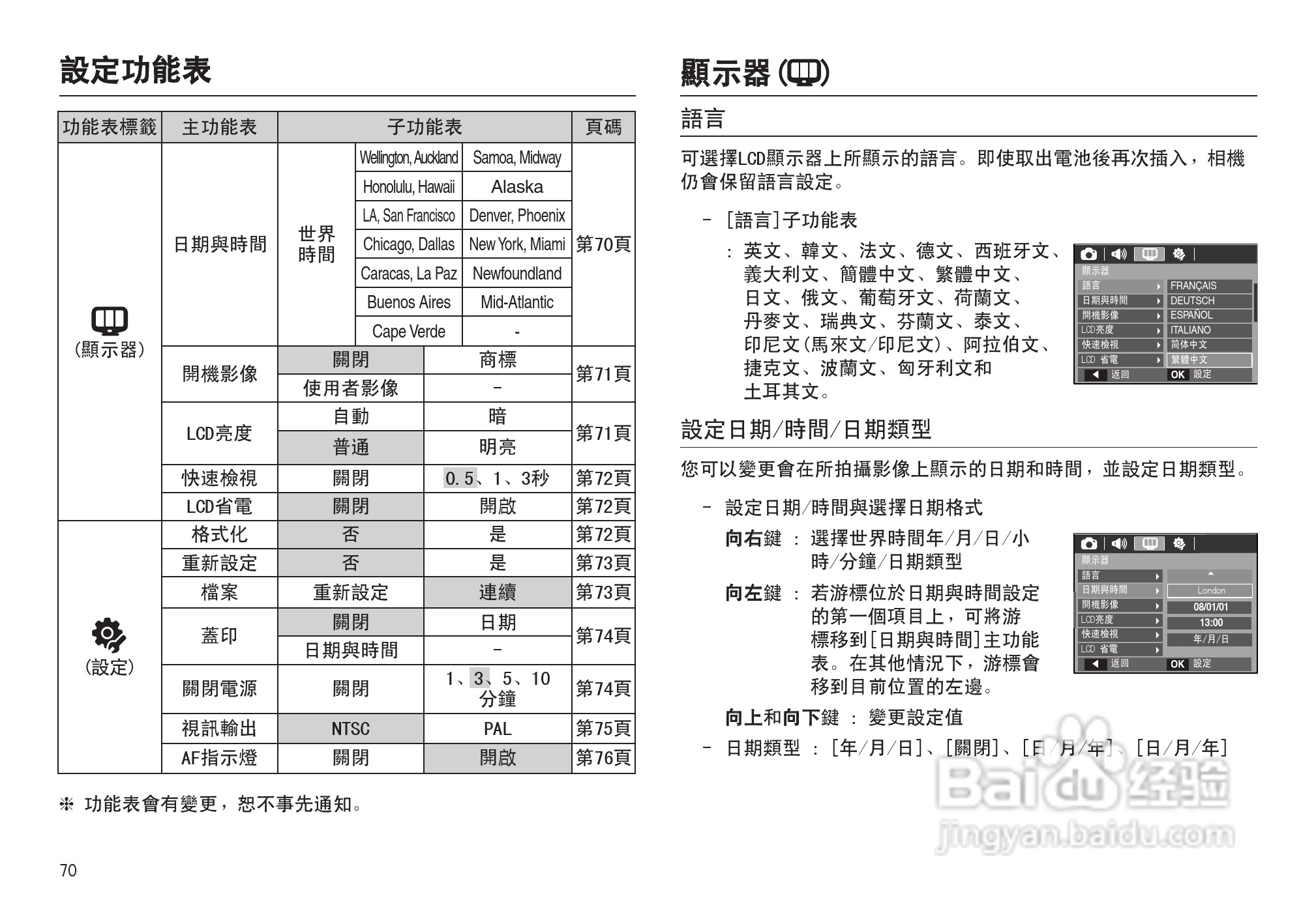 三星L100数码相机使用说明书:[8]