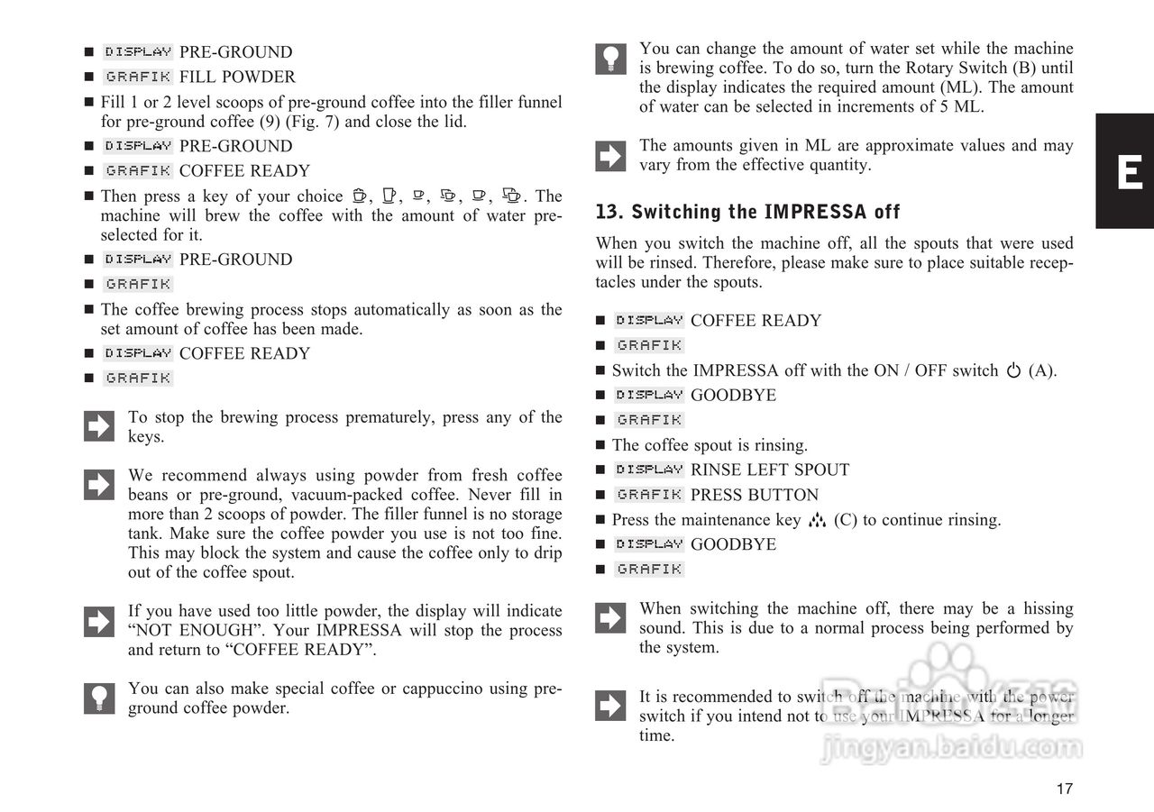 JURA IMPRESSA X5咖啡机使用手册:[1]