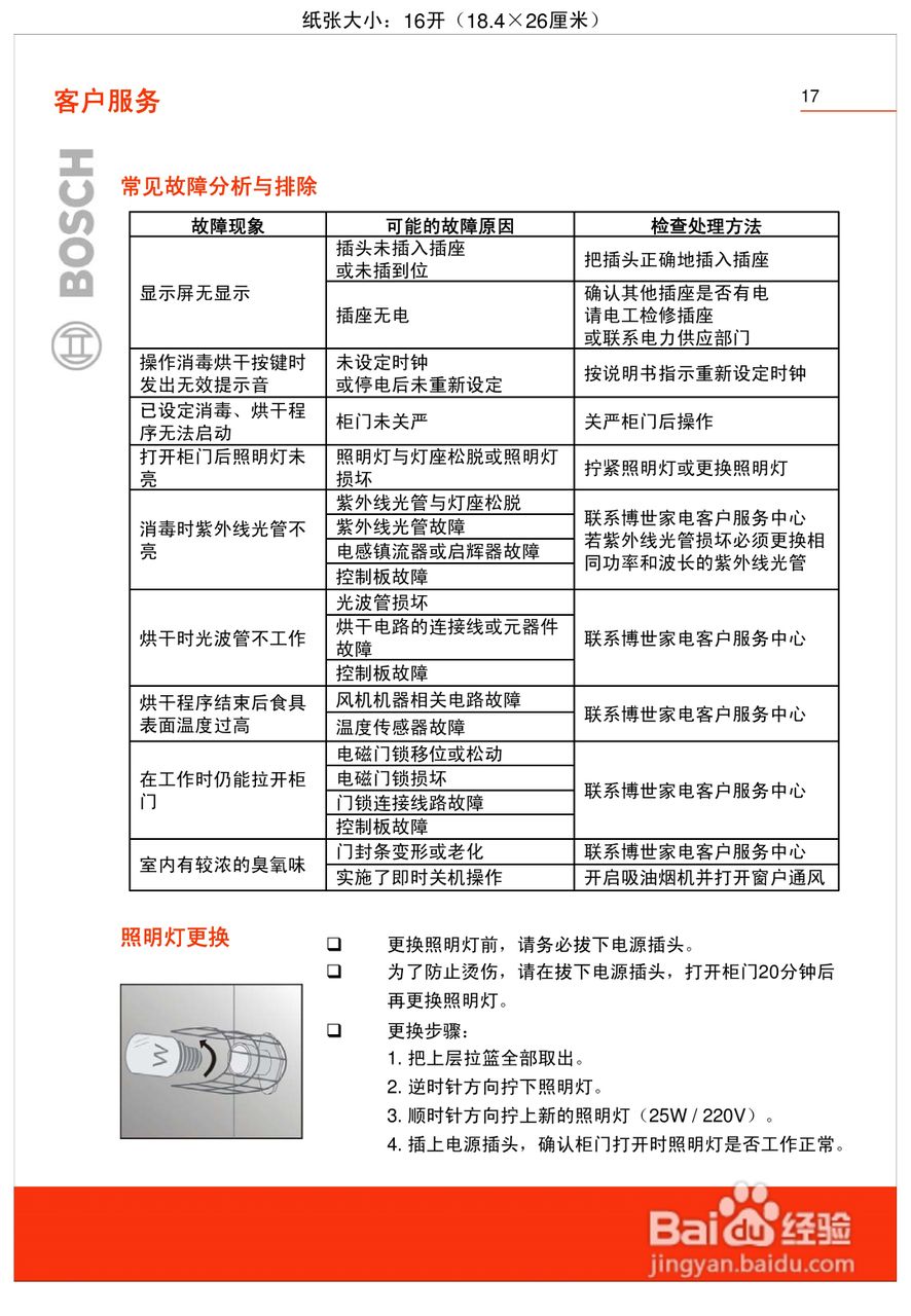 博世HSN244050W嵌入式食具消毒柜使用及安装说明书:[2]