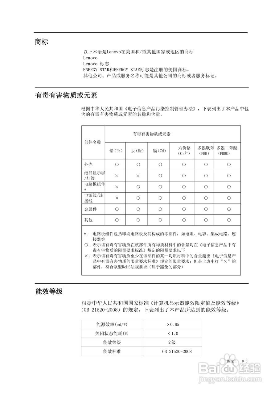 联想LI1963宽屏平板显示器用户指南:[3]