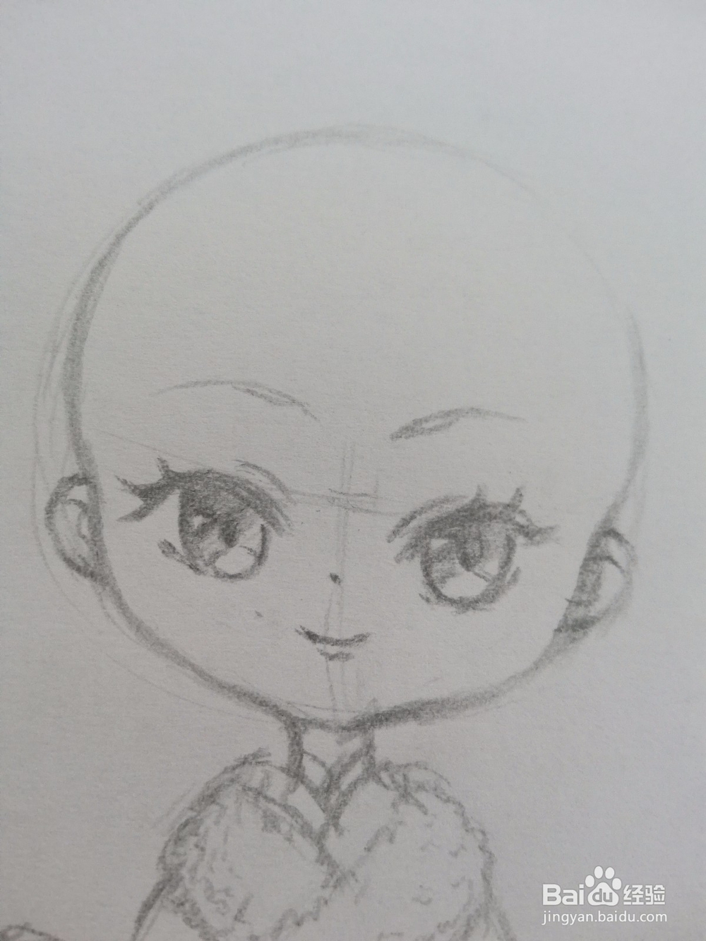 Q版动漫人物脸颊和五官的画法教程