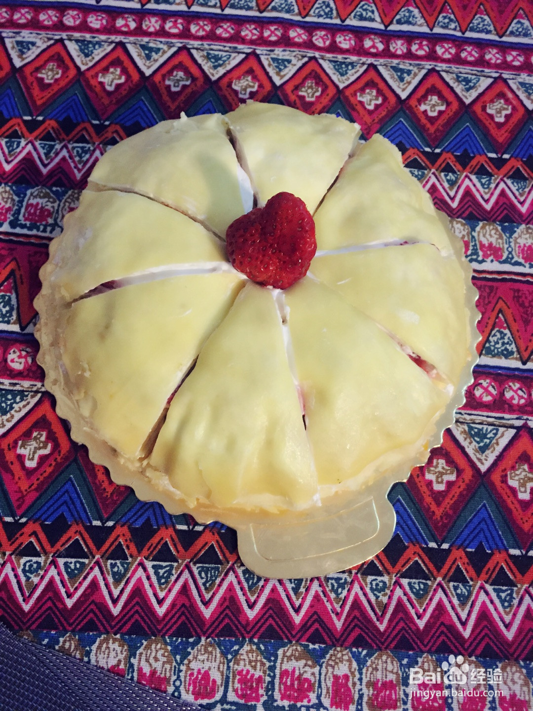 芒果草莓千层蛋糕的做法