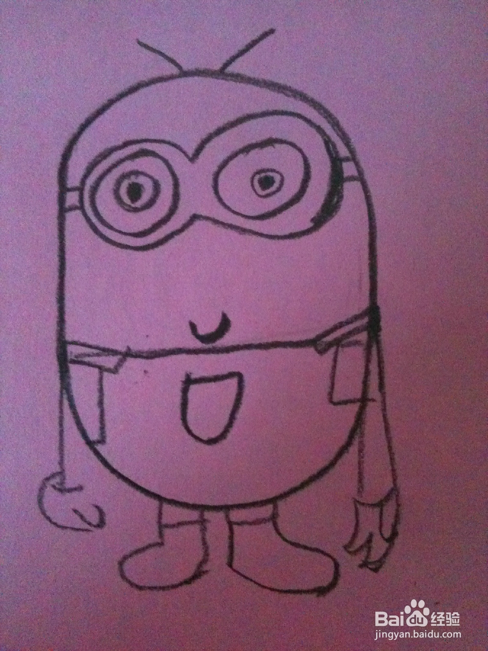 简笔画小黄人表情