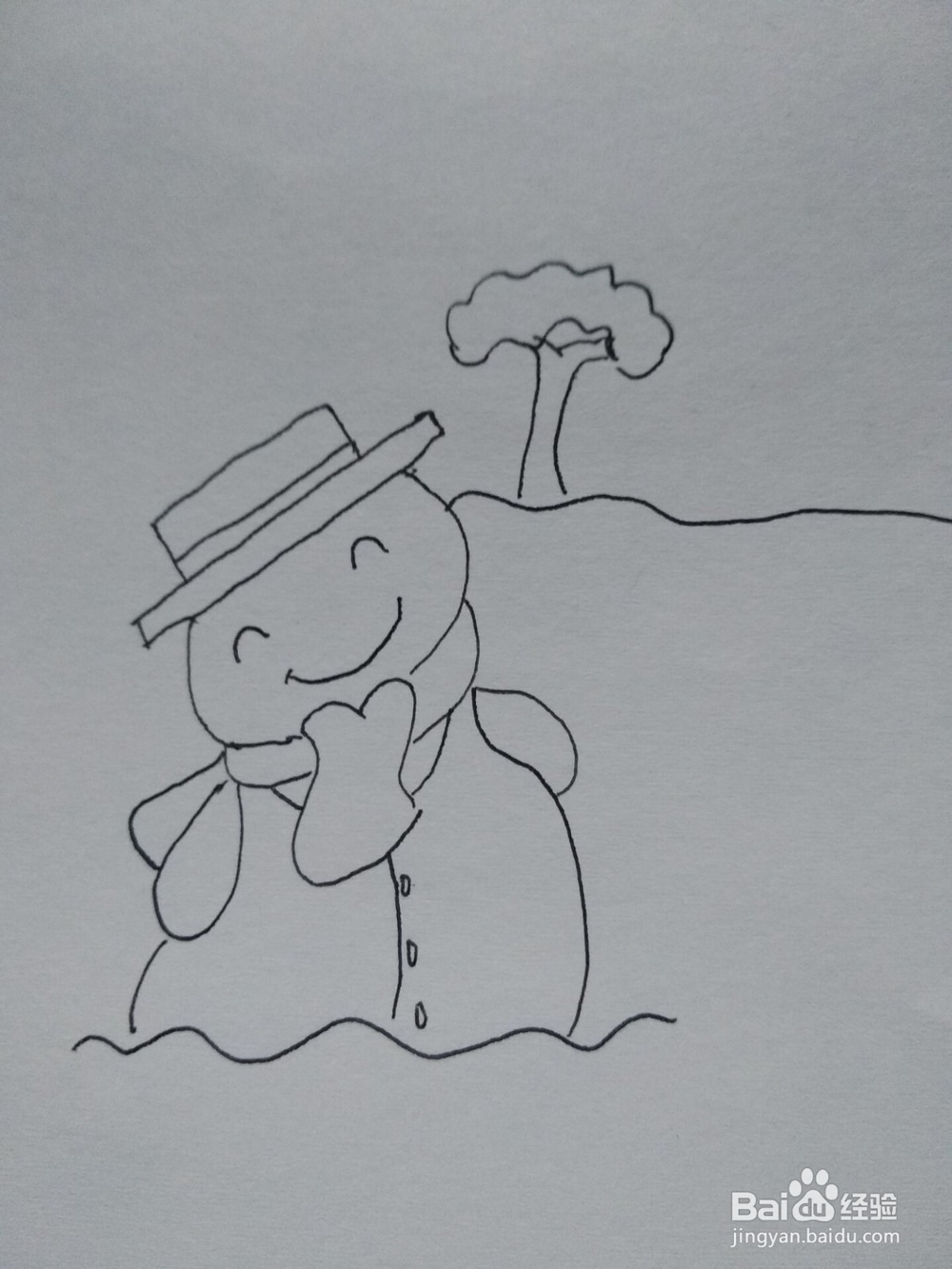 儿童冬天雪景的简单画法