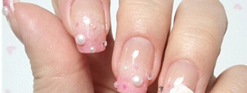 白玫瑰雕花美甲