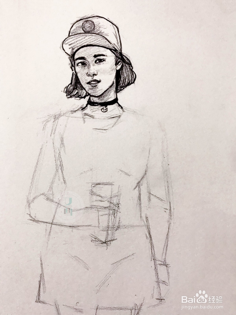 速写教程 | 正面站姿小姐姐