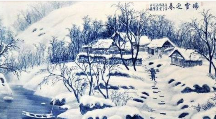 咏雪诗写的是什么?用什么画出来