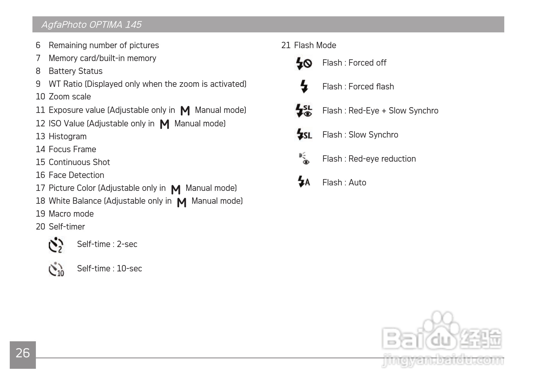 爱克发AgfaPhoto OPTIMA 145数码相机使用说明书:[3]