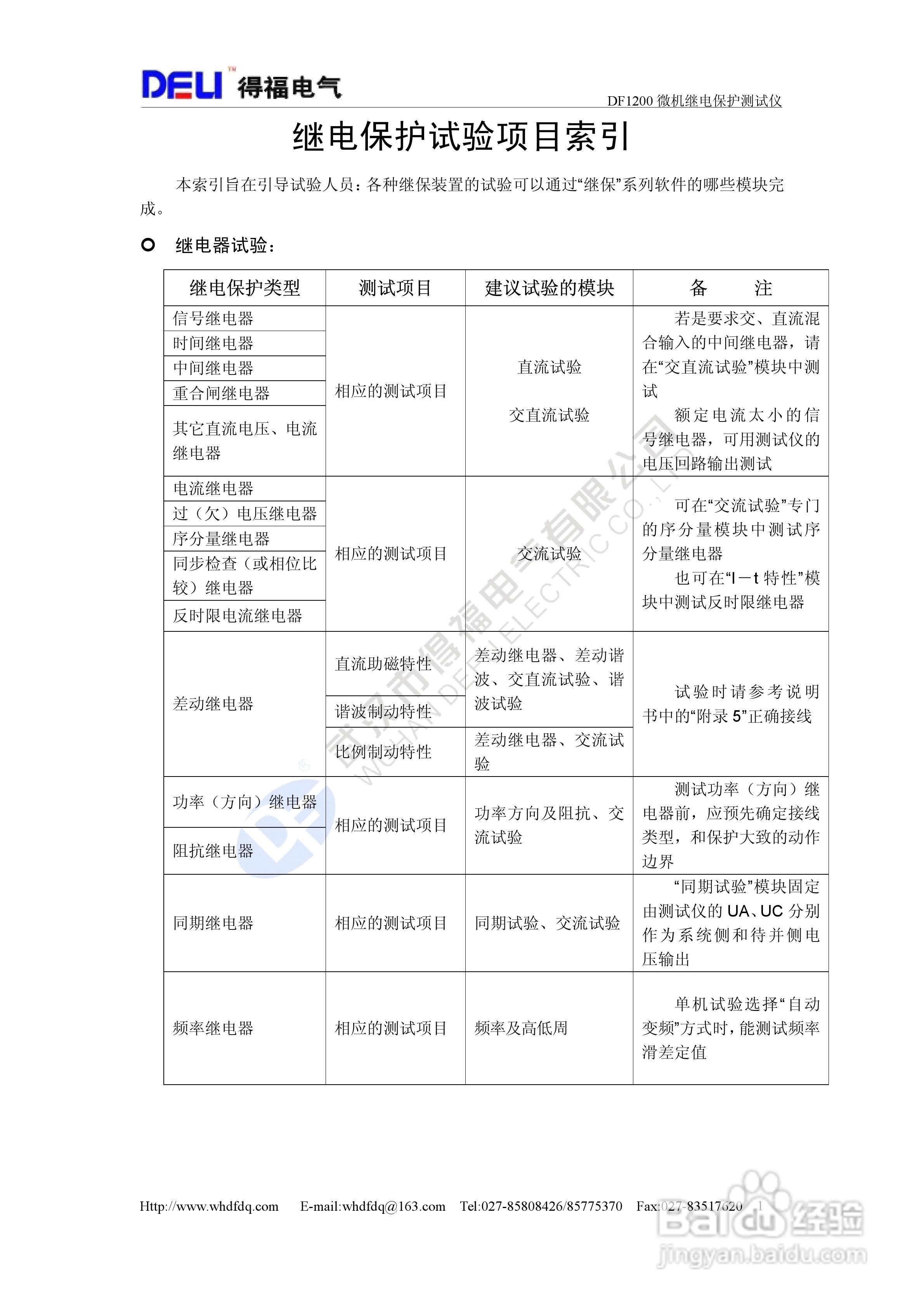 得福DF1200六相微机继电保护测试仪说明书:[1]