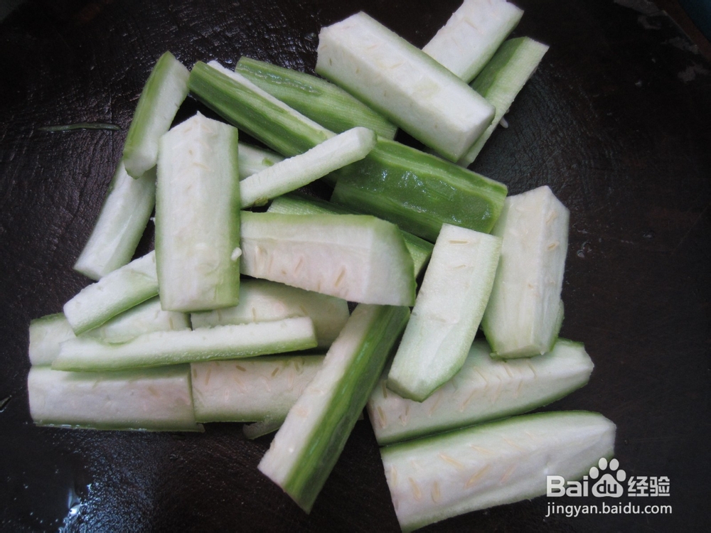 蒜香丝瓜炒肉片