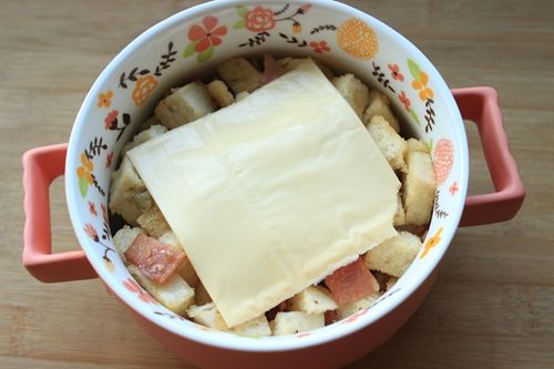 培根榨菜焗馒头