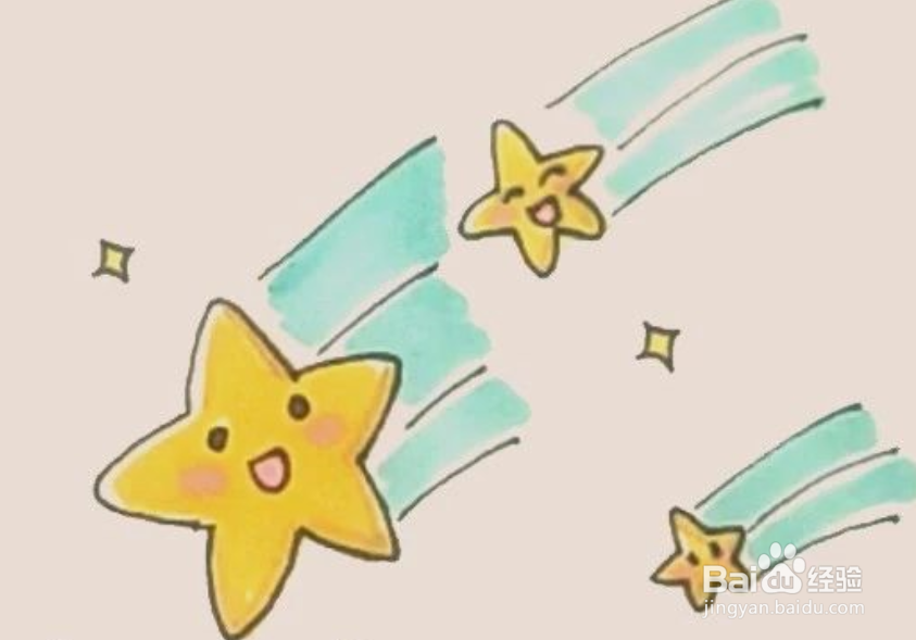 卡通流星简笔画