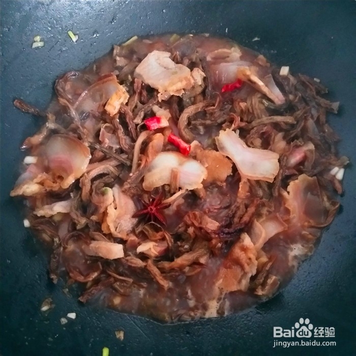 腊肉炖干豆角的做法
