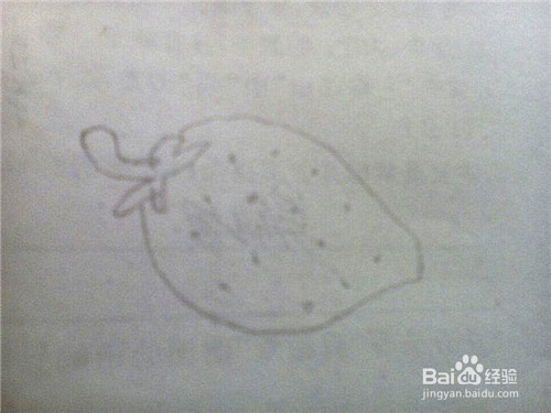 简笔画 草莓的画法：