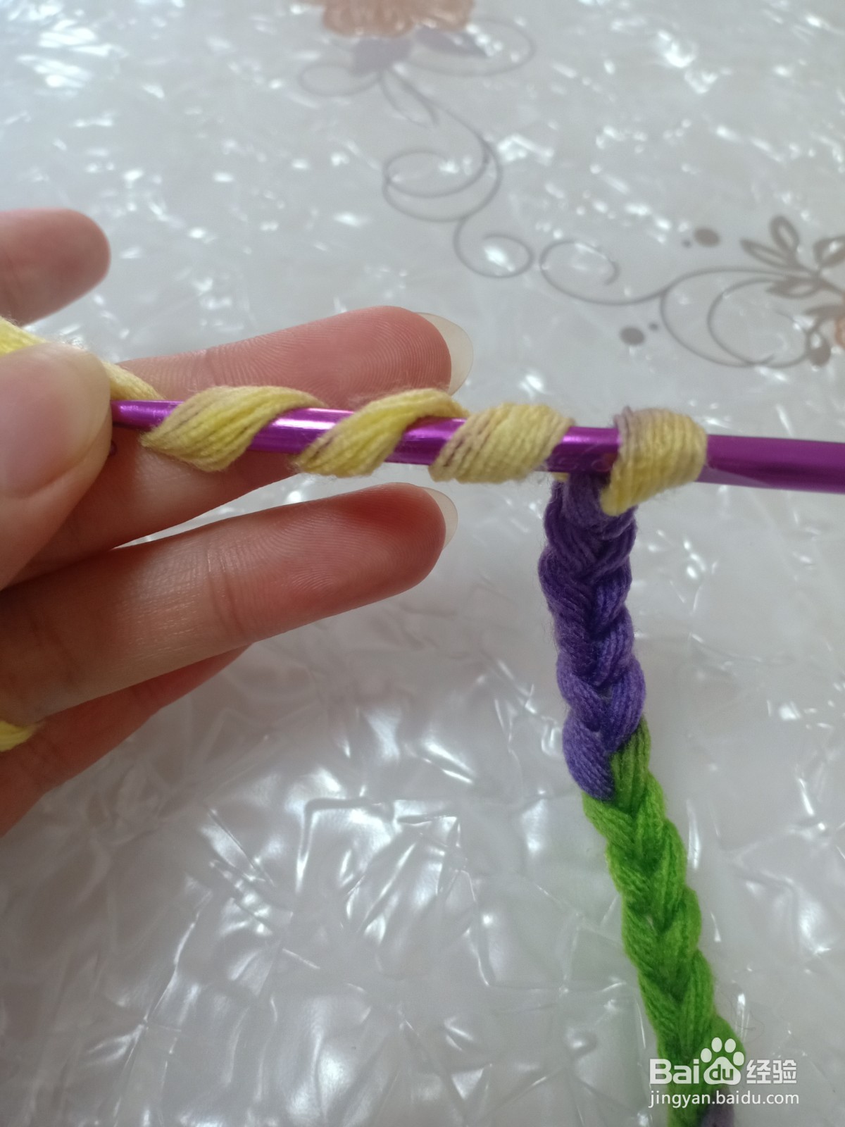 钩针三卷长针的编织方法