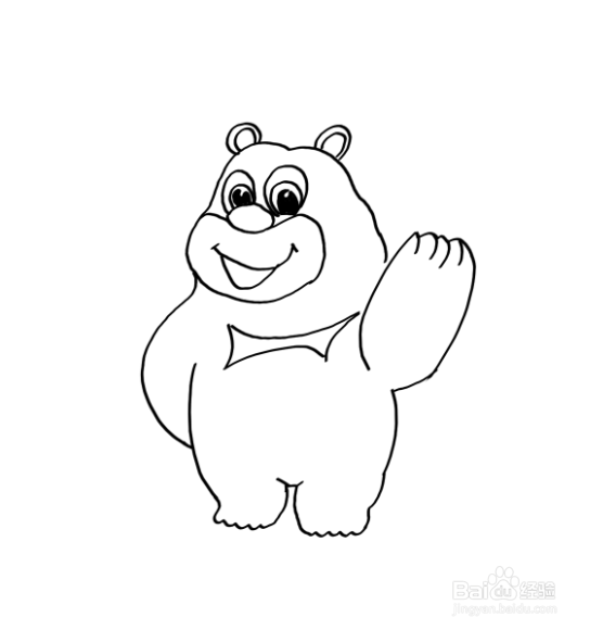 熊熊乐园简笔画 熊二图片