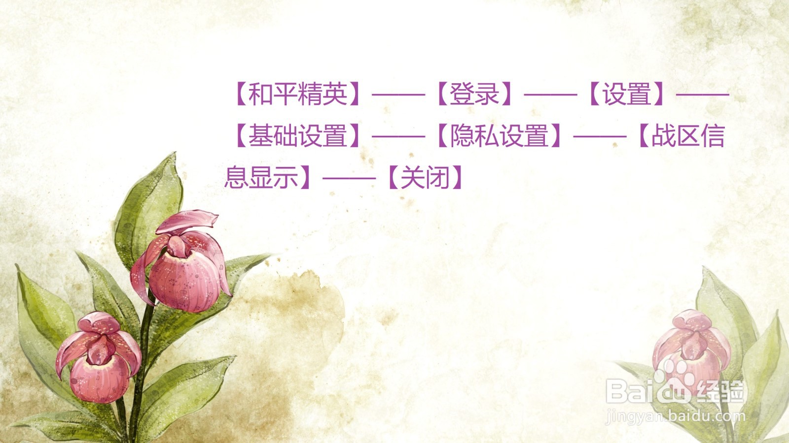 和平精英中怎么关闭战区信息显示?