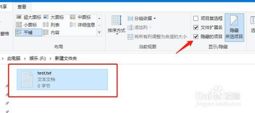 win10怎么隐藏和查看文件