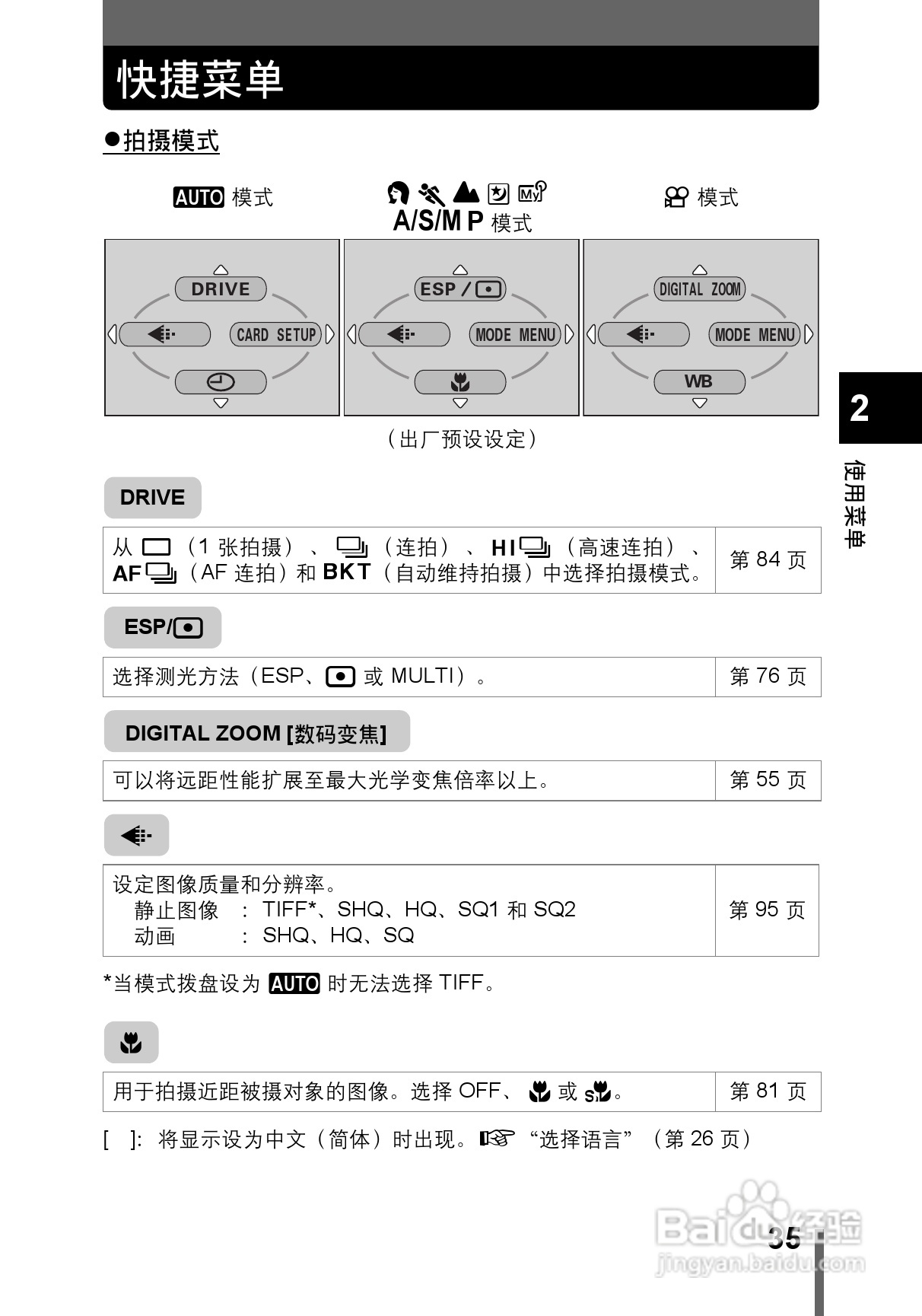 OLYMPUS CAMEDIA数码照相机C-760使用说明书:[4]
