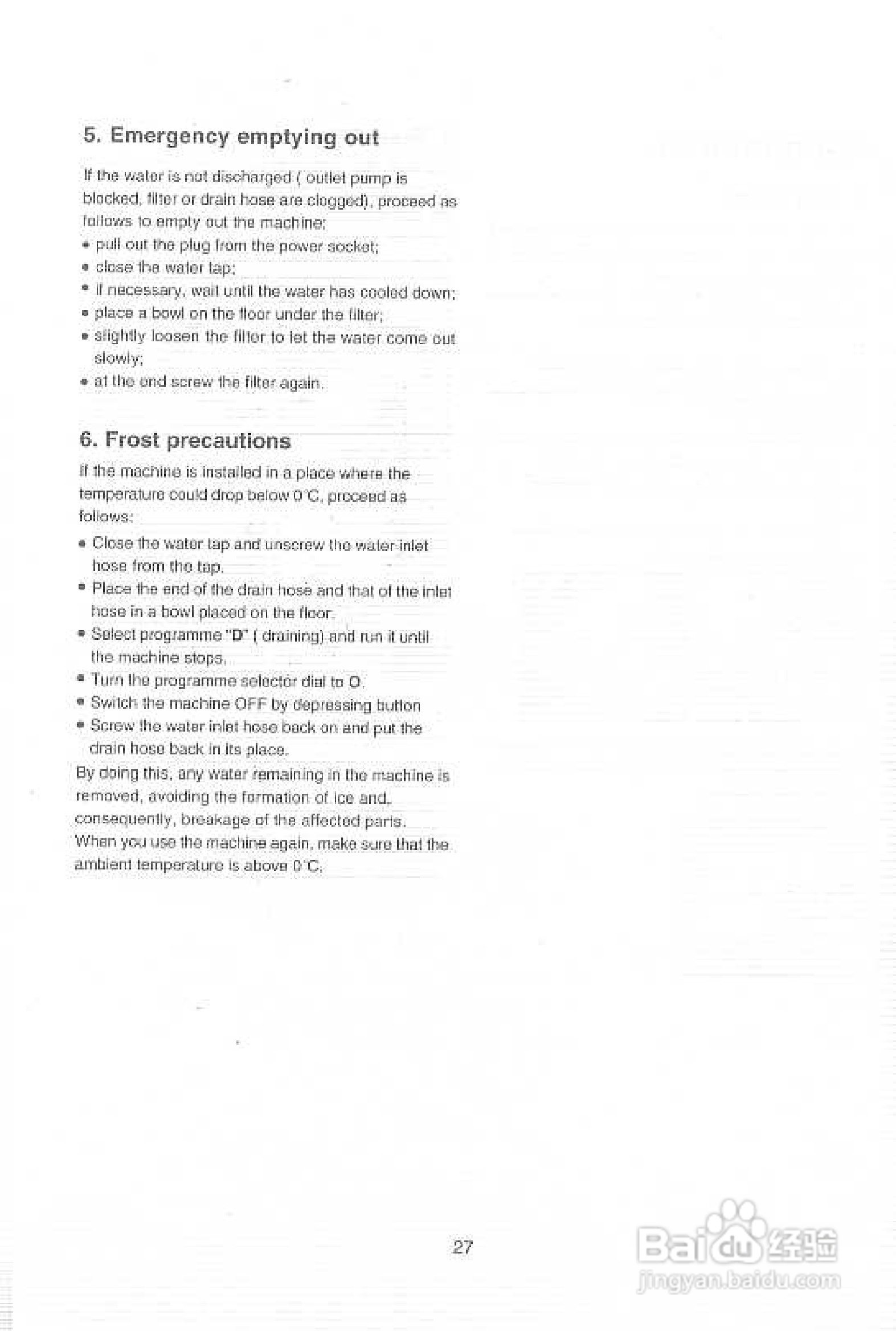 伊莱克斯EW1288W洗衣干衣机说明书:[6]